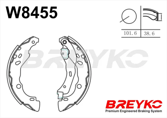 Bremsbackensatz Hinterachse DAVID VASCO W8455 Bild Bremsbackensatz Hinterachse DAVID VASCO W8455
