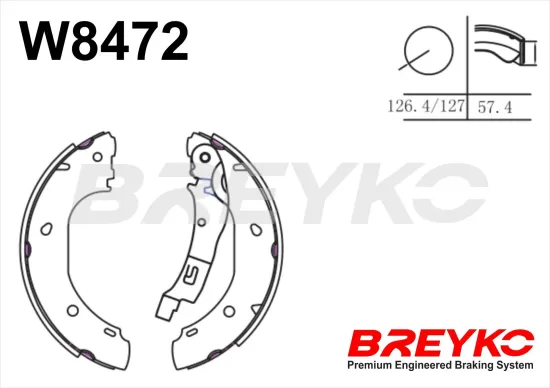 Bremsbackensatz Hinterachse DAVID VASCO W8472 Bild Bremsbackensatz Hinterachse DAVID VASCO W8472