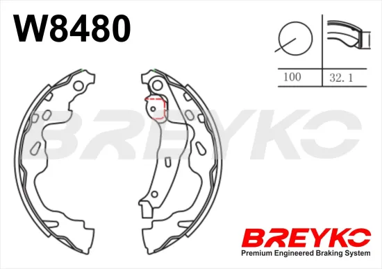 Bremsbackensatz Hinterachse DAVID VASCO W8480 Bild Bremsbackensatz Hinterachse DAVID VASCO W8480