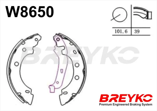 Bremsbackensatz Hinterachse DAVID VASCO W8650 Bild Bremsbackensatz Hinterachse DAVID VASCO W8650