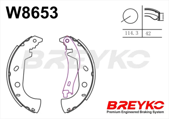 Bremsbackensatz Hinterachse DAVID VASCO W8653 Bild Bremsbackensatz Hinterachse DAVID VASCO W8653