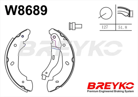 Bremsbackensatz Hinterachse DAVID VASCO W8689 Bild Bremsbackensatz Hinterachse DAVID VASCO W8689