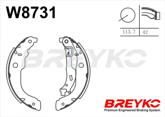 Bremsbackensatz Hinterachse DAVID VASCO W8731 Bild Bremsbackensatz Hinterachse DAVID VASCO W8731