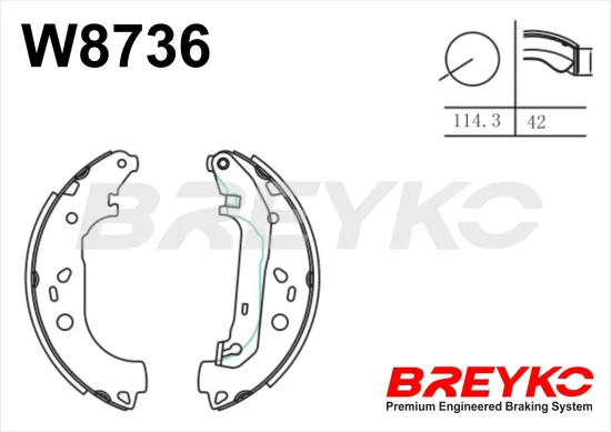 Bremsbackensatz Hinterachse DAVID VASCO W8736 Bild Bremsbackensatz Hinterachse DAVID VASCO W8736