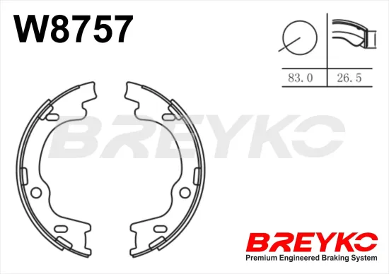 Bremsbackensatz Hinterachse DAVID VASCO W8757 Bild Bremsbackensatz Hinterachse DAVID VASCO W8757