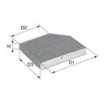 Filter, Innenraumluft DAVID VASCO X787 Bild Filter, Innenraumluft DAVID VASCO X787