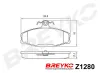 Bremsbelagsatz, Scheibenbremse Vorderachse DAVID VASCO Z1280 Bild Bremsbelagsatz, Scheibenbremse Vorderachse DAVID VASCO Z1280