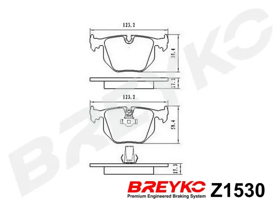 Bremsbelagsatz, Scheibenbremse Hinterachse DAVID VASCO Z1530 Bild Bremsbelagsatz, Scheibenbremse Hinterachse DAVID VASCO Z1530