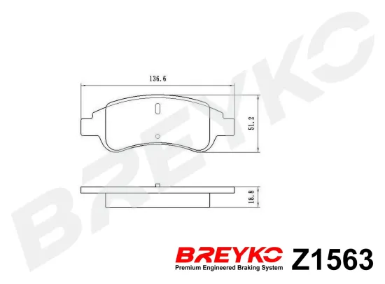 Bremsbelagsatz, Scheibenbremse Vorderachse DAVID VASCO Z1563 Bild Bremsbelagsatz, Scheibenbremse Vorderachse DAVID VASCO Z1563