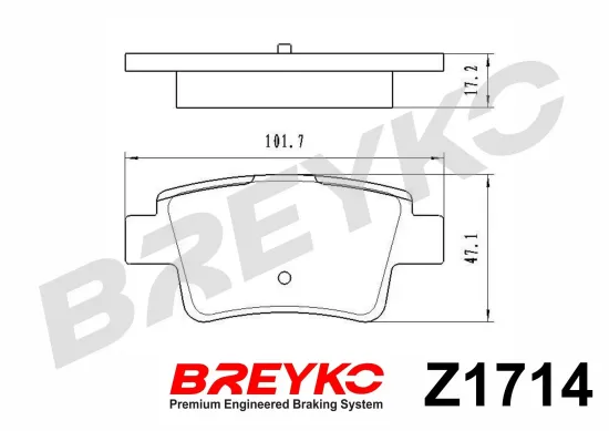 Bremsbelagsatz, Scheibenbremse Hinterachse DAVID VASCO Z1714 Bild Bremsbelagsatz, Scheibenbremse Hinterachse DAVID VASCO Z1714