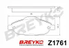 Bremsbelagsatz, Scheibenbremse Vorderachse DAVID VASCO Z1761 Bild Bremsbelagsatz, Scheibenbremse Vorderachse DAVID VASCO Z1761