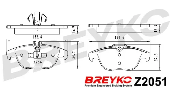 Bremsbelagsatz, Scheibenbremse Hinterachse DAVID VASCO Z2051 Bild Bremsbelagsatz, Scheibenbremse Hinterachse DAVID VASCO Z2051