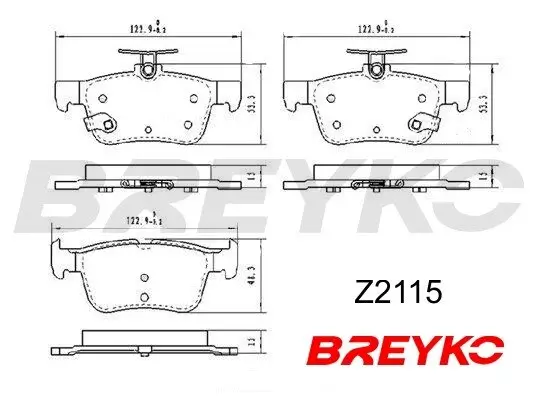 Bremsbelagsatz, Scheibenbremse Hinterachse DAVID VASCO Z2115 Bild Bremsbelagsatz, Scheibenbremse Hinterachse DAVID VASCO Z2115