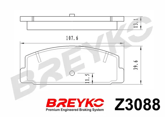 Bremsbelagsatz, Scheibenbremse Hinterachse DAVID VASCO Z3088 Bild Bremsbelagsatz, Scheibenbremse Hinterachse DAVID VASCO Z3088
