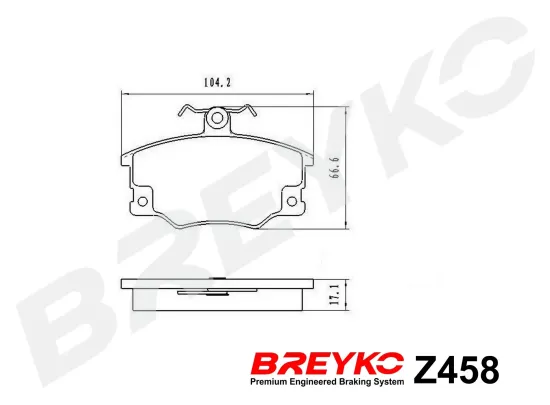 Bremsbelagsatz, Scheibenbremse Vorderachse DAVID VASCO Z458 Bild Bremsbelagsatz, Scheibenbremse Vorderachse DAVID VASCO Z458