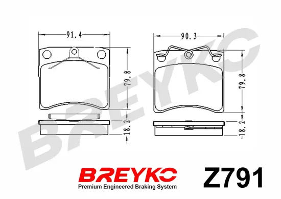 Bremsbelagsatz, Scheibenbremse Vorderachse DAVID VASCO Z791 Bild Bremsbelagsatz, Scheibenbremse Vorderachse DAVID VASCO Z791