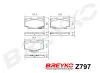 Bremsbelagsatz, Scheibenbremse Vorderachse DAVID VASCO Z797 Bild Bremsbelagsatz, Scheibenbremse Vorderachse DAVID VASCO Z797