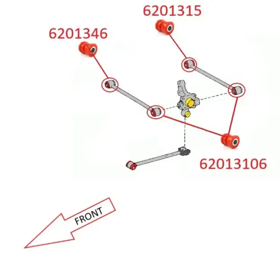Lagerung, Lenker Hinterachse außen MPBS 62013106-00/80SHA Bild Lagerung, Lenker Hinterachse außen MPBS 62013106-00/80SHA