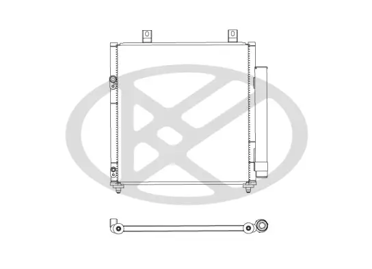 Kondensator, Klimaanlage KOYORAD CD030753M Bild Kondensator, Klimaanlage KOYORAD CD030753M