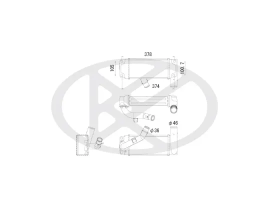 Ladeluftkühler KOYORAD IA010163 Bild Ladeluftkühler KOYORAD IA010163