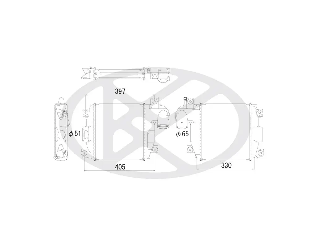 Ladeluftkühler KOYORAD IA010165