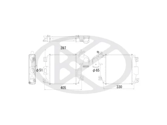 Ladeluftkühler KOYORAD IA010165 Bild Ladeluftkühler KOYORAD IA010165