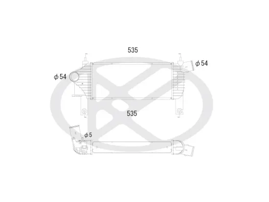 Ladeluftkühler KOYORAD IA020135 Bild Ladeluftkühler KOYORAD IA020135