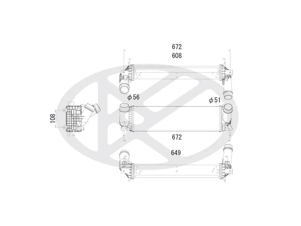 Ladeluftkühler KOYORAD IA020139