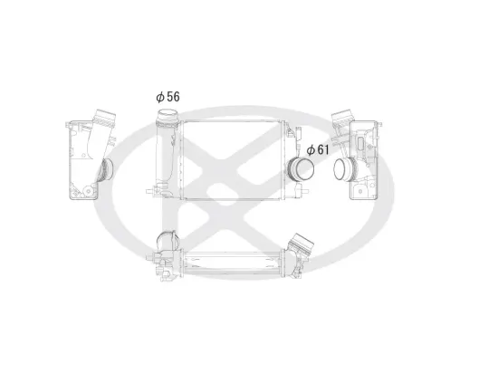 Ladeluftkühler KOYORAD IA020140 Bild Ladeluftkühler KOYORAD IA020140