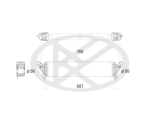 Ladeluftkühler KOYORAD IA060130 Bild Ladeluftkühler KOYORAD IA060130