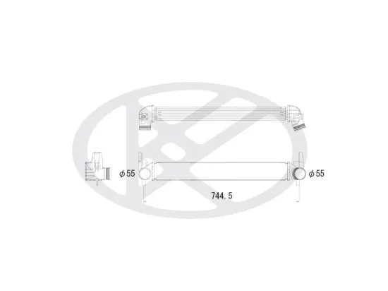 Ladeluftkühler KOYORAD IA450166 Bild Ladeluftkühler KOYORAD IA450166