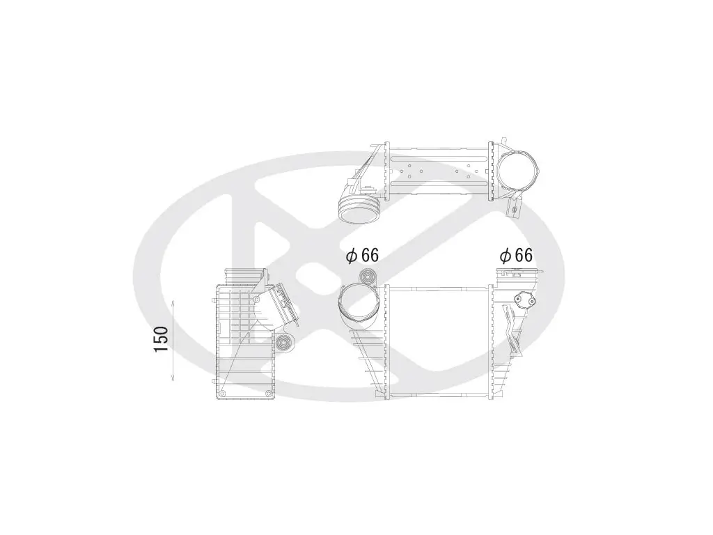 Ladeluftkühler KOYORAD IA450167