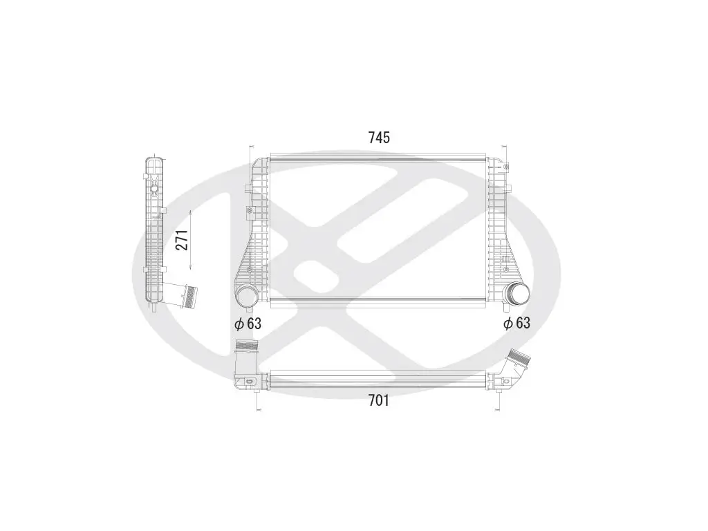 Ladeluftkühler KOYORAD IA450169