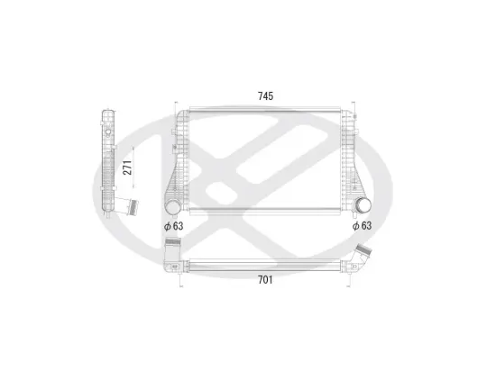 Ladeluftkühler KOYORAD IA450169 Bild Ladeluftkühler KOYORAD IA450169