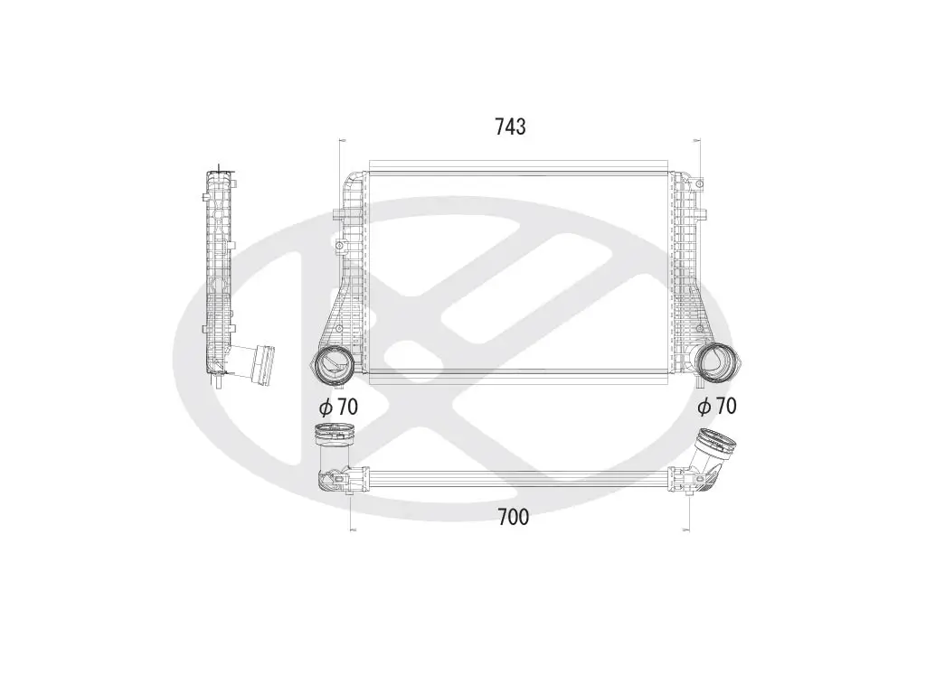 Ladeluftkühler KOYORAD IA450173