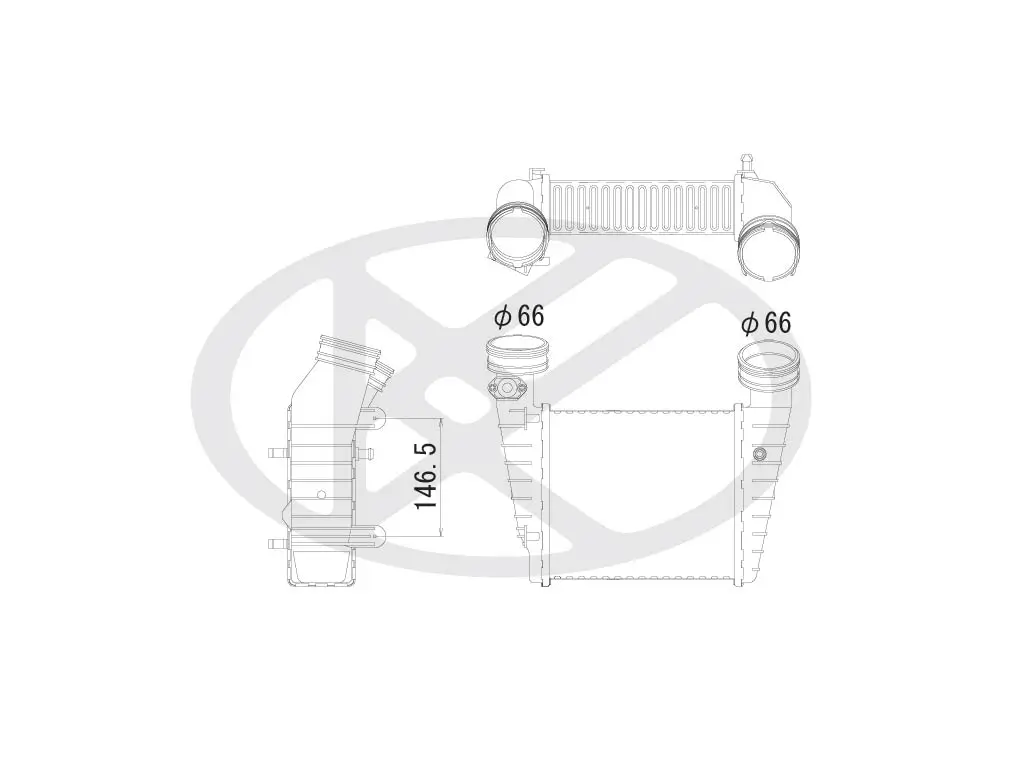 Ladeluftkühler KOYORAD IA450174