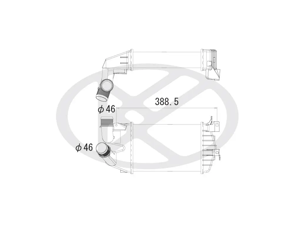 Ladeluftkühler KOYORAD IA460143