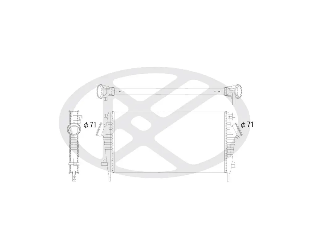 Ladeluftkühler KOYORAD IA460147
