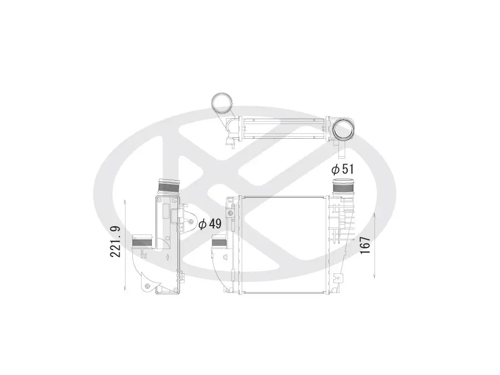 Ladeluftkühler KOYORAD IA470151