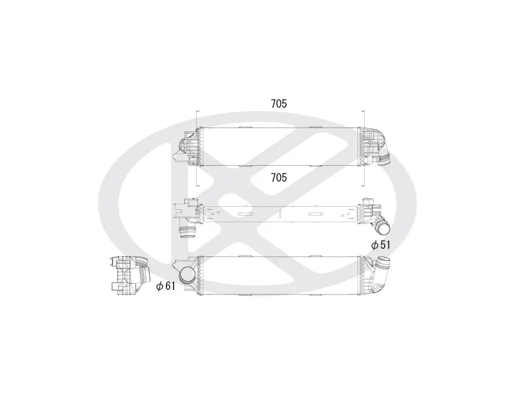 Ladeluftkühler KOYORAD IA490155