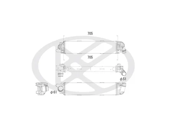 Ladeluftkühler KOYORAD IA490155 Bild Ladeluftkühler KOYORAD IA490155