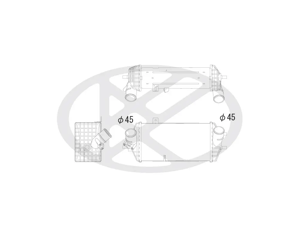 Ladeluftkühler KOYORAD IA810123