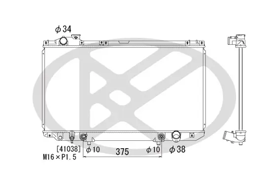 Kühler, Motorkühlung KOYORAD PL010334T Bild Kühler, Motorkühlung KOYORAD PL010334T
