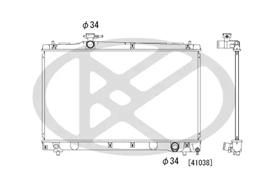 Kühler, Motorkühlung KOYORAD PL012129R Bild Kühler, Motorkühlung KOYORAD PL012129R