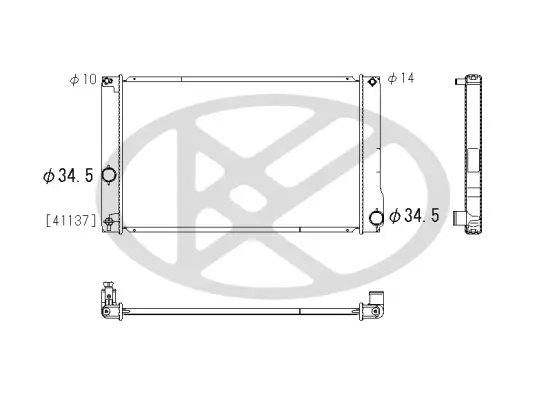 Kühler, Motorkühlung KOYORAD PL012295R Bild Kühler, Motorkühlung KOYORAD PL012295R