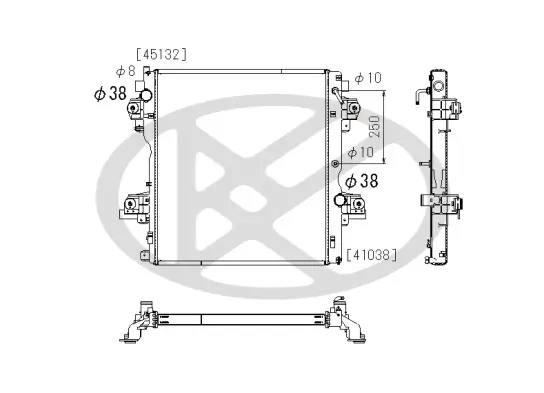 Kühler, Motorkühlung KOYORAD PL012474 Bild Kühler, Motorkühlung KOYORAD PL012474