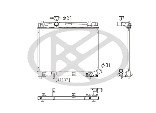 Kühler, Motorkühlung KOYORAD PL012628 Bild Kühler, Motorkühlung KOYORAD PL012628
