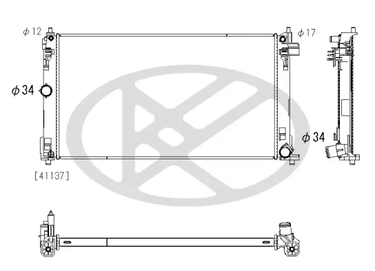 Kühler, Motorkühlung KOYORAD PL013405 Bild Kühler, Motorkühlung KOYORAD PL013405