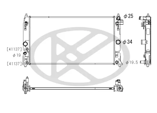 Kühler, Motorkühlung KOYORAD PL013916 Bild Kühler, Motorkühlung KOYORAD PL013916
