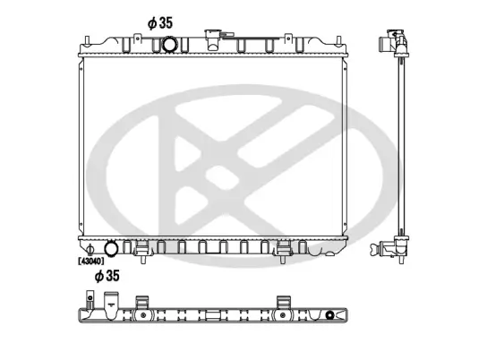 Kühler, Motorkühlung KOYORAD PL021933R Bild Kühler, Motorkühlung KOYORAD PL021933R